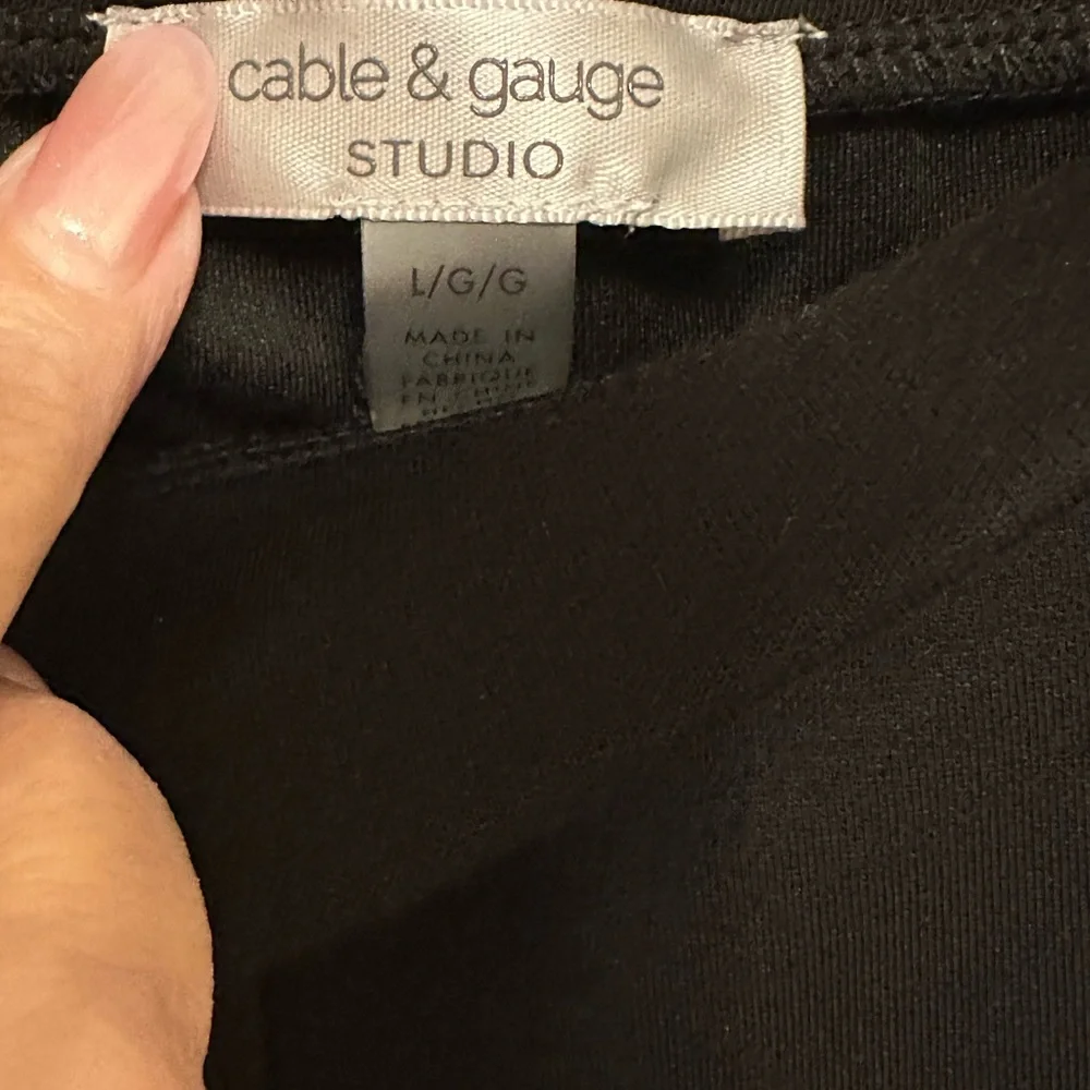 Cable & Gauge Black Wide Leg Pants - Picture 3 of 4